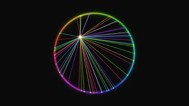 Preview of the Rainbow String Art preset